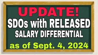 SDOs with released salary differential as of September 4 2024 [upl. by Fowle]