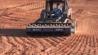 SkidSteer Bradco Vibratory Roller Demo [upl. by Ragde]