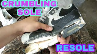 AIRMAX CRUMBLING SOLE REPAIRSNEAKER RESOLE SHOE REPAIR [upl. by Niles]