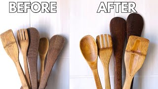 Wooden Spoon Deep Cleaning How To Disinfect Once A Week Make Them Brand New [upl. by Bertilla]