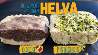 How to make HELVA at HOME 😍  2 Halva Recipes 1Pistachios 2Cocoa  Refika’s Special Oven Helva 🤤 [upl. by Eneli145]