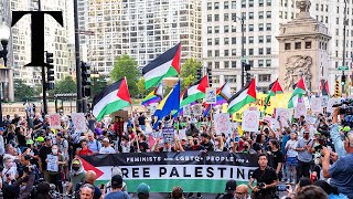 LIVE Protesters gather outside DNC in Chicago [upl. by Anuqahs]