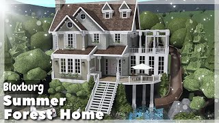 BLOXBURG Summer Forest Home Speedbuild  Roblox House Build [upl. by Darleen338]