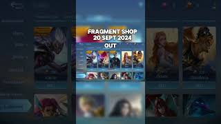 Update Fragment Shop 20 September 2024 mobilelegends [upl. by Ethelind764]