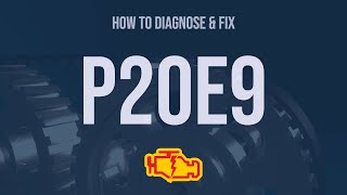 How to Diagnose and Fix P20E9 Engine Code  OBD II Trouble Code Explain [upl. by Nuahsad]