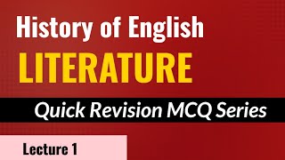 History of English Literature MCQs Lecture 1 TGT PGT English  Million Minds English [upl. by Llednol]