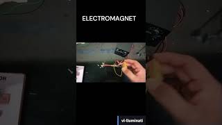 How Electromagnets Work 🔋💡  Easy Science Demo shorts electromagnet science [upl. by Molloy]