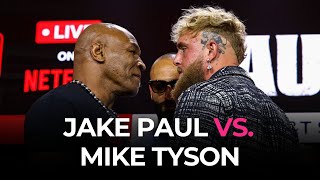 Mike Tyson and Jake Paul Meet for Press Conference in NYC [upl. by Garlaand]