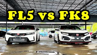 Civic Type R FL5 vs FK8 HONDA [upl. by Alejoa907]