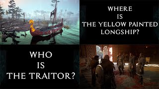 How To Identify The Traitor  Where Is The Yellow Painted Longship  Assassins Creed Valhalla [upl. by Dulcinea674]