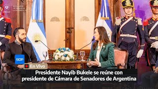 Presidente Nayib Bukele visita el Senado de Argentina [upl. by Cazzie]