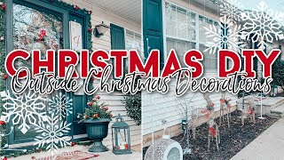 DIY Outside Christmas Lights amp Decorations 2022 ❄️ Small Front Porch Decorating Ideas [upl. by Aicire449]