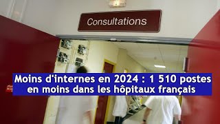 Moins dinternes en 2024  1 510 postes en moins dans les hôpitaux français  DRM News Français [upl. by Ecnerat]