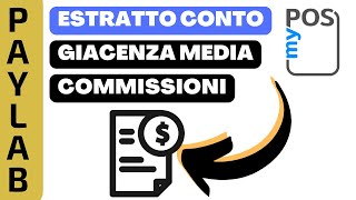 Estratto conto myPOS giacenza media e report commissioni per credito dimposta come scaricare [upl. by Rekrap]