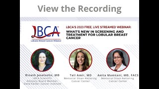 Whats New in Screening and Treatment for Lobular Breast Cancer [upl. by Barboza]