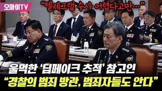 딥페이크 수사 얘기하다 울먹인 참고인 quot경찰의 범죄 방관 범죄자들도 안다···이건 5년치 국정감사다quot [upl. by Uri1]