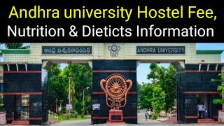 Andhra University Hostel fee and food nutrition ampdieticts doubts clarification [upl. by Anaoy693]