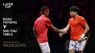 RuudTsitsipas v SheltonTabilo Highlights  Laver Cup 2024 Match 8 [upl. by Aicekal]