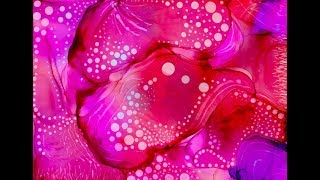 See Alcohol Inks React  Fluid Art Time Lapse [upl. by Eiruam]