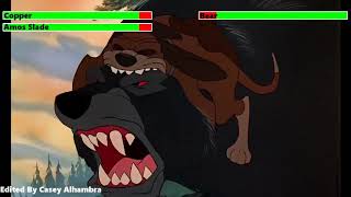 The Fox and the Hound 1981 Final Battle with healthbars [upl. by Atinrev]