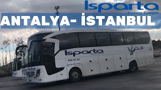 ISPARTA PETROL TURİZM MERCEDES YENİ TRAVEGO OTOBÜS VİDEOSU ANTALYA OTOGAR İSTANBUL OTOGAR [upl. by Ellehcsar755]