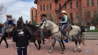 MSU Rodeo Team rides through campus to promote Spring Rodeo [upl. by Ehcrop]