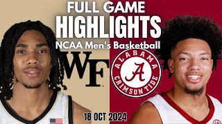 Alabama vs Wake Forest Highlights Unstoppable 3Point Showdown  Oct 18  2024 NCAA Basketball [upl. by Essilem305]