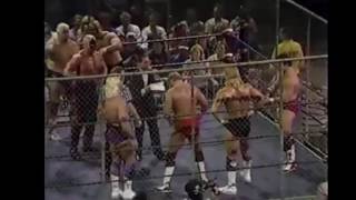 nwa 1987 july start of Four Horsemen vs Road Warriors and SuperPowers in Steel Cage [upl. by Neumann]