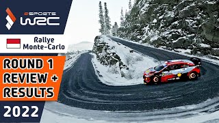 eSports WRC 2022 using WRC 10  Rallye MonteCarlo Review and Results [upl. by Ronn]