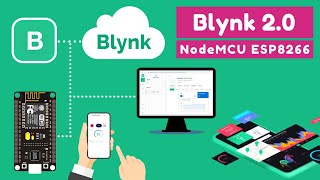 Blynk with NodeMCU ESP8266 Web dashboard and Mobile App [upl. by Aillicec96]