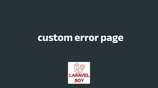 Laravel tip in a minute create custom error page [upl. by Eppilihp928]