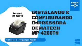 Configurando Bematech MP 4200 TH [upl. by Minardi]