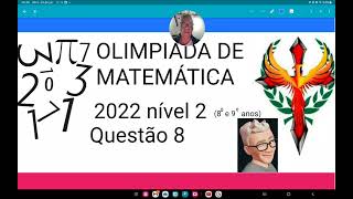 Olimpíada de matemática 2022 questão 8 Um prova formada por 45 questões de múltipla escolha [upl. by Latreece]