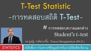 ttest การทดสอบความแตกต่างของค่าเฉลี่ย [upl. by Niro]