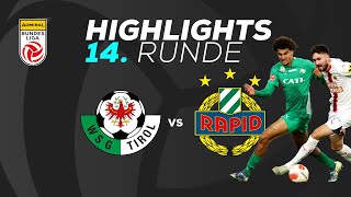 WSG Tirol  SK Rapid 14 Runde ADMIRAL Bundesliga 202425 [upl. by Ggerg]