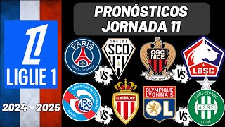 Pronósticos Ligue 1 Jornada 11 Liga Francesa 20242025 [upl. by Attenwad]