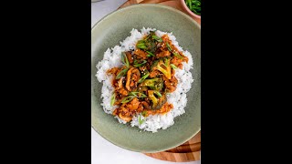 Spicy ground pork stir fry recipe [upl. by Asilak]