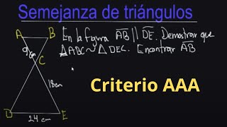 Semejana de triangulos Criterio AAA [upl. by Aisereht]