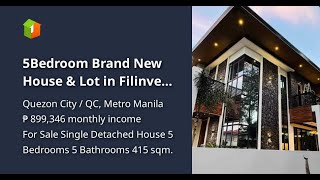 5Bedroom Brand New House amp Lot in Filinvest 2 SubdQC [upl. by Nomael]