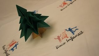 Cómo hacer un árbol de Navidad en Origami [upl. by Plato279]