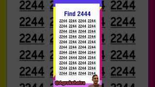 Find the number 2444 in16 find braintest ig brainteaser shorts finden juegos encontro 500k [upl. by Joachim]