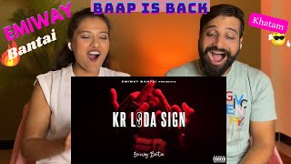 REACTION ON EMIWAY  KR LDA SIGN OFFICIAL VIDEO EXPLICIT  Funkie Couple Vlogs [upl. by Parnas478]