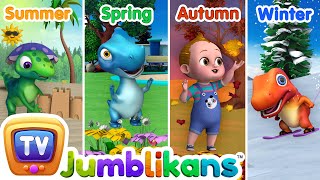 Seasons Song with Jumblikans Dinosaurs  ChuChuTV Toddler Learning Videos [upl. by Weidner]