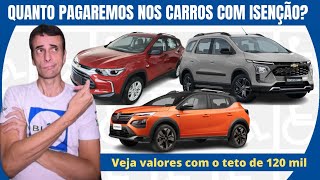 AFINAL QUANTO PODEMOS ESPERAR PARA OS PREÇOS DOS CARROS COM ISENÇÕES [upl. by Nylyrehc]