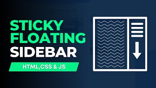 Create sticky floating sidebar in HTML CSS and JS on scroll event [upl. by Dyob866]