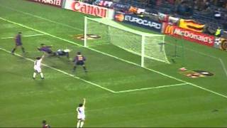 Peter Schmeichel Double Save VS Barcelona FC [upl. by Adelice]