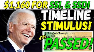 STIMULUS UPDATE Timeline  1200 FOURTH STIMULUS CHECKS  INCREASE To SSI SSDI 1160  DAILY NEWS [upl. by Mussman720]