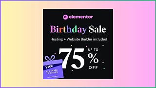 Elementor WordPress Hosting Birthday Sale 2024 75 OFF  Elementor Cloud Website Discount [upl. by Meid883]