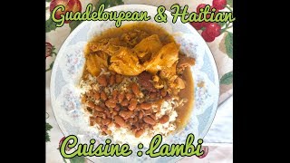 Haitian Lambi  Guadaloupean Lambi  Conch Recipe [upl. by Sheets]