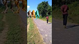 Big dinosaur chase trex chasing part43 shorts dinosour youtube dinosourus youtubeshorts [upl. by Alleunamme]